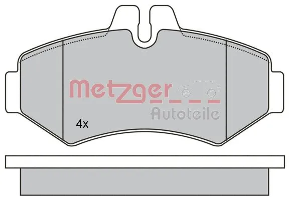 1170274 METZGER Комплект тормозных колодок, дисковый тормоз (фото 3)