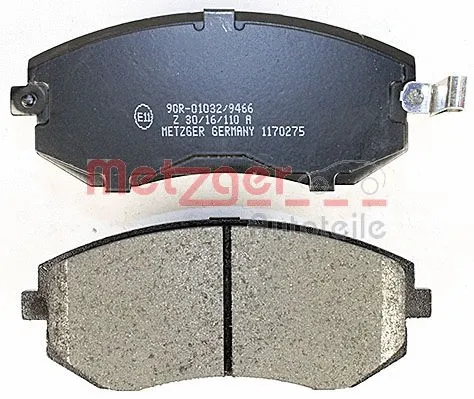1170275 METZGER Комплект тормозных колодок, дисковый тормоз (фото 3)