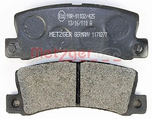 1170277 METZGER Комплект тормозных колодок, дисковый тормоз (фото 3)