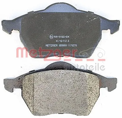 1170278 METZGER Комплект тормозных колодок, дисковый тормоз (фото 3)
