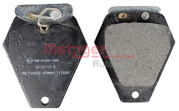 1170280 METZGER Комплект тормозных колодок, дисковый тормоз (фото 2)