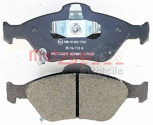 1170287 METZGER Комплект тормозных колодок, дисковый тормоз (фото 2)