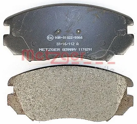 1170291 METZGER Комплект тормозных колодок, дисковый тормоз (фото 3)
