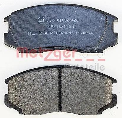1170294 METZGER Комплект тормозных колодок, дисковый тормоз (фото 2)