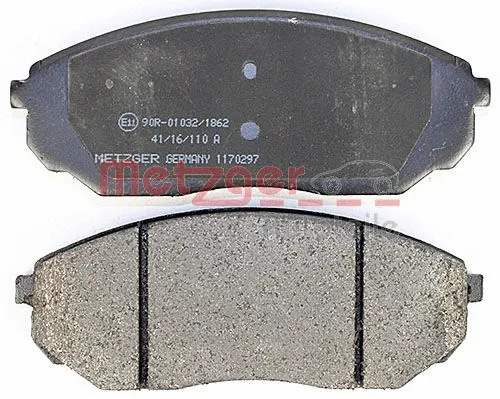 1170297 METZGER Комплект тормозных колодок, дисковый тормоз (фото 3)