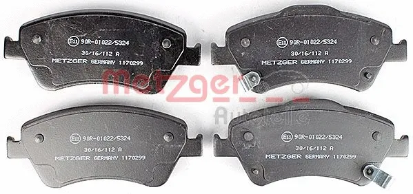1170299 METZGER Комплект тормозных колодок, дисковый тормоз (фото 1)