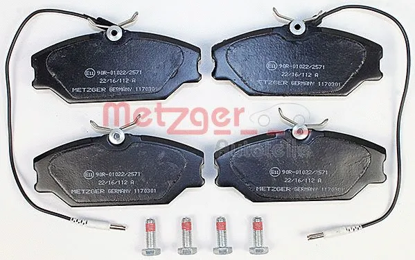 1170301 METZGER Комплект тормозных колодок, дисковый тормоз (фото 1)