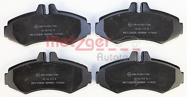 1170303 METZGER Комплект тормозных колодок, дисковый тормоз (фото 1)