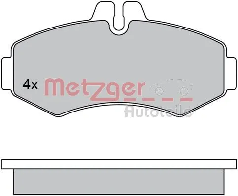 1170303 METZGER Комплект тормозных колодок, дисковый тормоз (фото 3)
