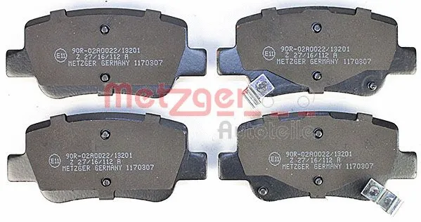 1170307 METZGER Комплект тормозных колодок, дисковый тормоз (фото 1)