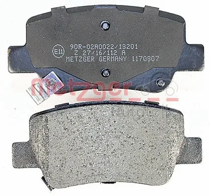 1170307 METZGER Комплект тормозных колодок, дисковый тормоз (фото 2)