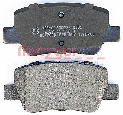 1170307 METZGER Комплект тормозных колодок, дисковый тормоз (фото 3)