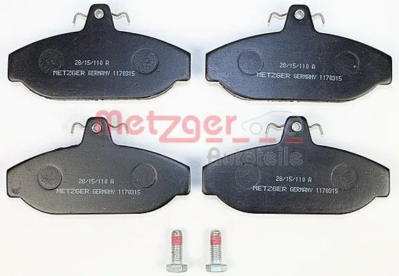 1170315 METZGER Комплект тормозных колодок, дисковый тормоз (фото 1)