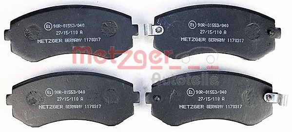 1170317 METZGER Комплект тормозных колодок, дисковый тормоз (фото 1)