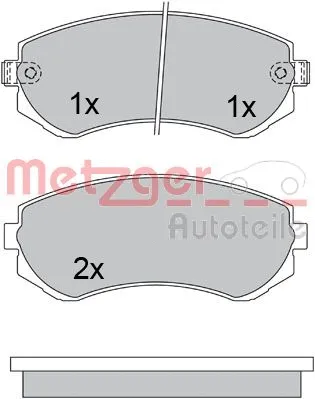 1170317 METZGER Комплект тормозных колодок, дисковый тормоз (фото 4)