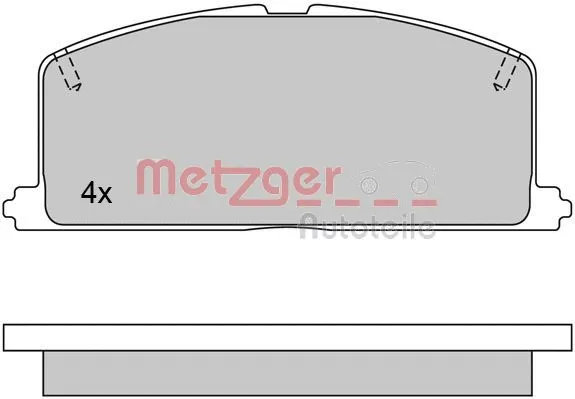 1170327 METZGER Комплект тормозных колодок, дисковый тормоз (фото 3)