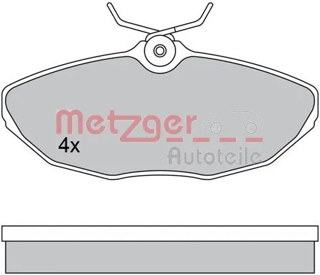 1170341 METZGER Комплект тормозных колодок, дисковый тормоз (фото 3)