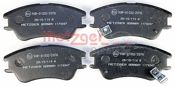 1170347 METZGER Комплект тормозных колодок, дисковый тормоз (фото 1)