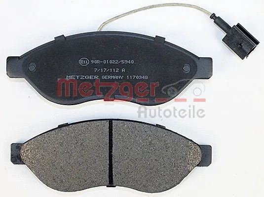 1170348 METZGER Комплект тормозных колодок, дисковый тормоз (фото 2)