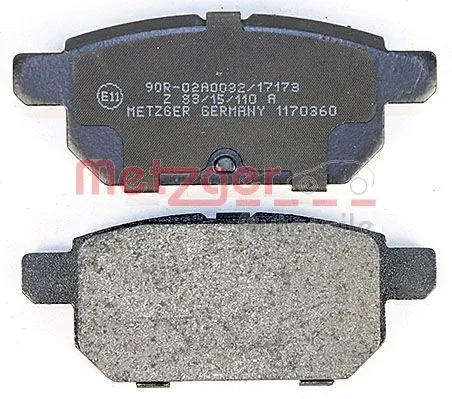 1170360 METZGER Комплект тормозных колодок, дисковый тормоз (фото 3)