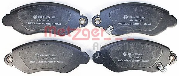 1170365 METZGER Комплект тормозных колодок, дисковый тормоз (фото 1)