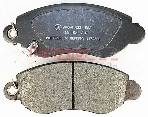 1170365 METZGER Комплект тормозных колодок, дисковый тормоз (фото 2)