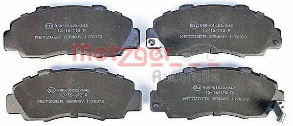 1170373 METZGER Комплект тормозных колодок, дисковый тормоз (фото 1)