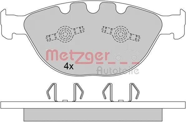 1170380 METZGER Комплект тормозных колодок, дисковый тормоз (фото 6)