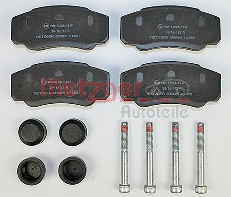1170381 METZGER Комплект тормозных колодок, дисковый тормоз (фото 1)