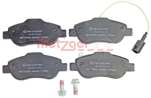 1170382 METZGER Комплект тормозных колодок, дисковый тормоз (фото 1)