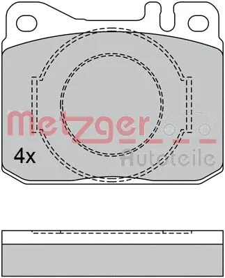 1170385 METZGER Комплект тормозных колодок, дисковый тормоз (фото 3)