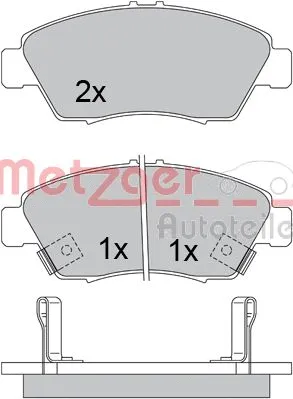 1170388 METZGER Комплект тормозных колодок, дисковый тормоз (фото 4)