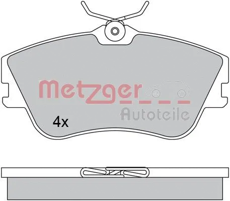 1170389 METZGER Комплект тормозных колодок, дисковый тормоз (фото 3)