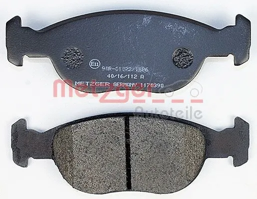 1170390 METZGER Комплект тормозных колодок, дисковый тормоз (фото 3)