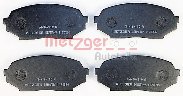 1170396 METZGER Комплект тормозных колодок, дисковый тормоз (фото 1)