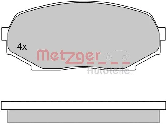 1170396 METZGER Комплект тормозных колодок, дисковый тормоз (фото 3)