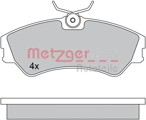 1170397 METZGER Комплект тормозных колодок, дисковый тормоз (фото 3)