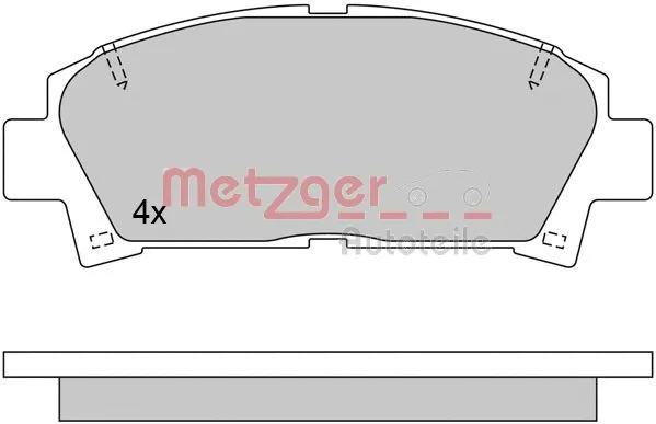 1170398 METZGER Комплект тормозных колодок, дисковый тормоз (фото 1)