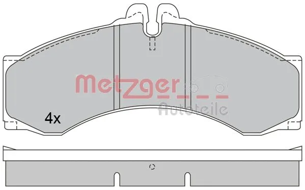1170400 METZGER Комплект тормозных колодок, дисковый тормоз (фото 3)