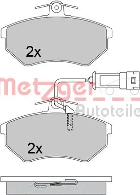 1170412 METZGER Комплект тормозных колодок, дисковый тормоз (фото 3)