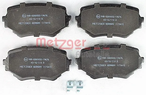 1170415 METZGER Комплект тормозных колодок, дисковый тормоз (фото 1)