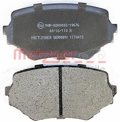 1170415 METZGER Комплект тормозных колодок, дисковый тормоз (фото 2)