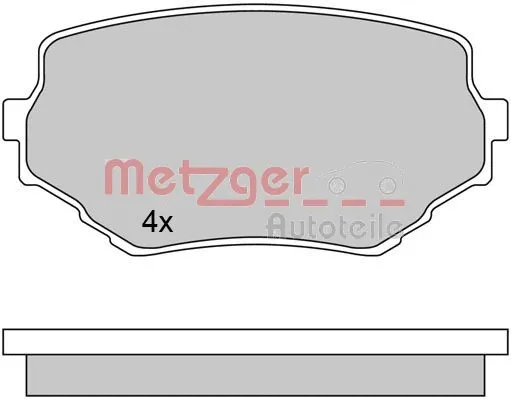 1170415 METZGER Комплект тормозных колодок, дисковый тормоз (фото 3)