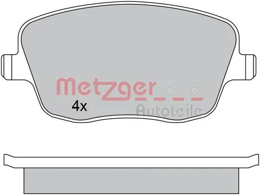 1170417 METZGER Комплект тормозных колодок, дисковый тормоз (фото 1)