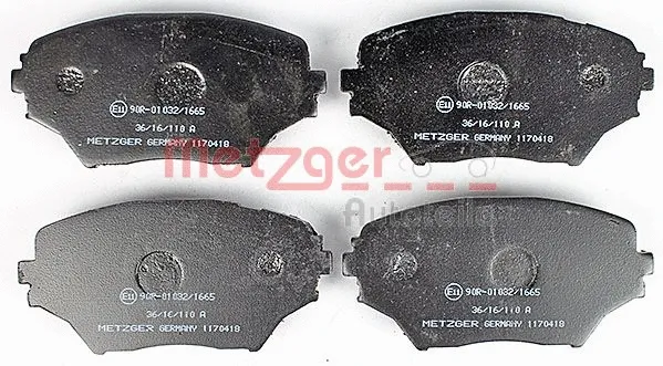 1170418 METZGER Комплект тормозных колодок, дисковый тормоз (фото 1)