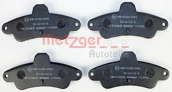 1170430 METZGER Комплект тормозных колодок, дисковый тормоз (фото 1)