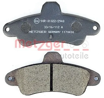 1170430 METZGER Комплект тормозных колодок, дисковый тормоз (фото 2)