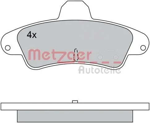 1170430 METZGER Комплект тормозных колодок, дисковый тормоз (фото 3)