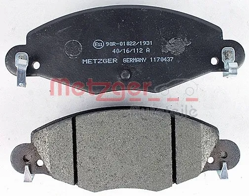 1170437 METZGER Комплект тормозных колодок, дисковый тормоз (фото 2)