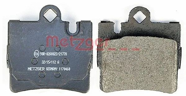 1170460 METZGER Комплект тормозных колодок, дисковый тормоз (фото 2)